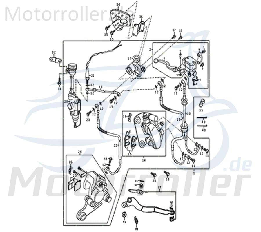 Bolzen M8x34mm Gewindebolzen Zapfen Gewindestift 781155 Motorroller.de Stehbolzen Arretierbolzen Stiftschraube Gewinde-Stift Gewinde-Bolzen Moped