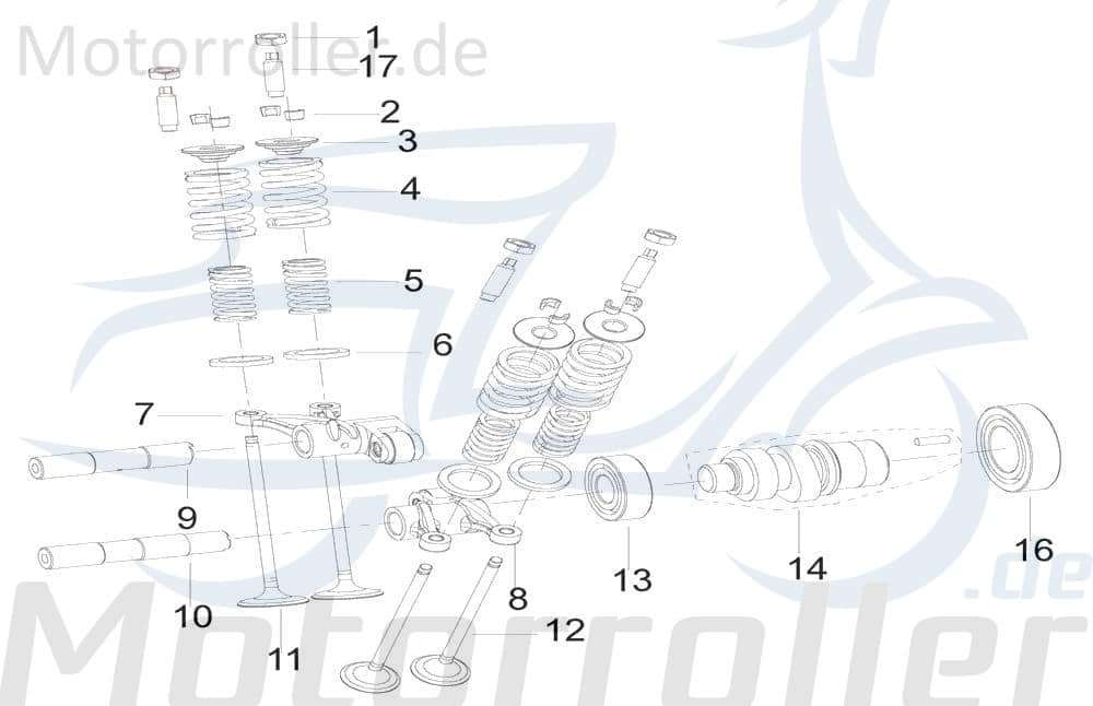 Kreidler Insignio 250 DD 2.0 Auslassventil 750532 Zylinderventil Motorventil Motorroller Scooter Original Ersatzteil