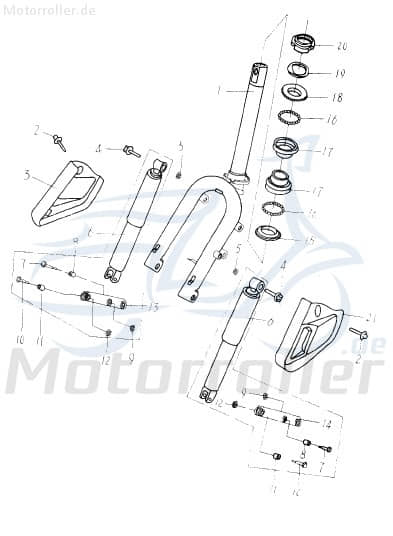 Eppella Eppelino 50 Scheibe Lenkkopf 50ccm 2Takt QM50QW-B-·-31---1 Motorroller.de Scooter Ersatzteil Service Inpektion Direktimport