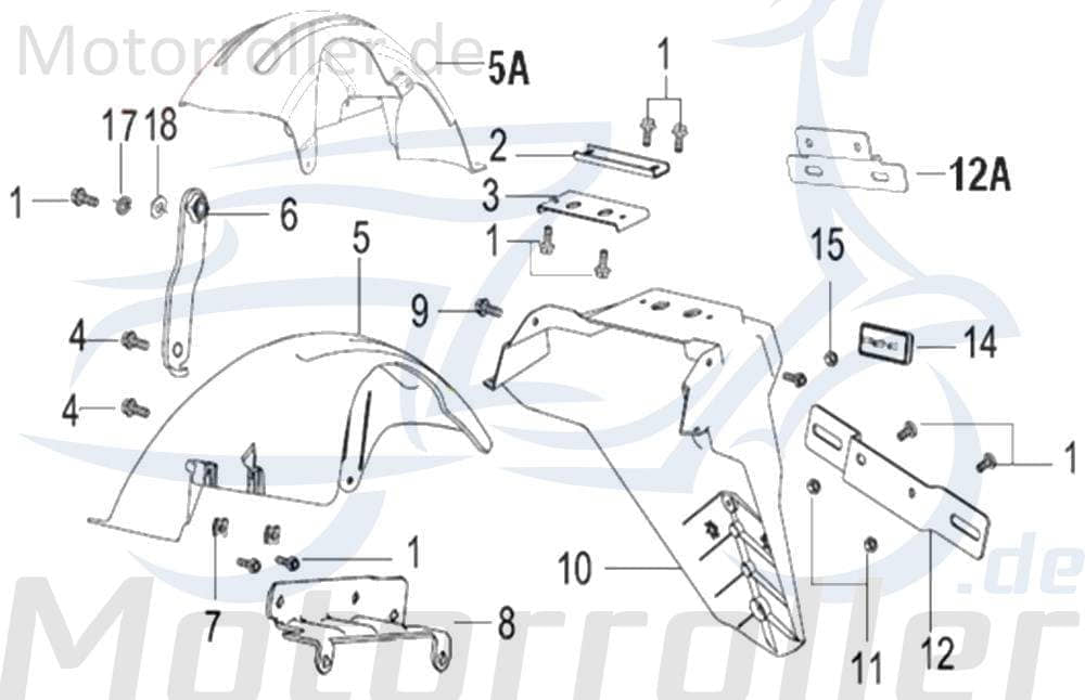 Kreidler Insignio 250 DD Halteplatte 250ccm 4Takt 65720N120000 Motorroller.de Stahlplatte Halter Montageschiene Fixierung Halterung Montageplatte