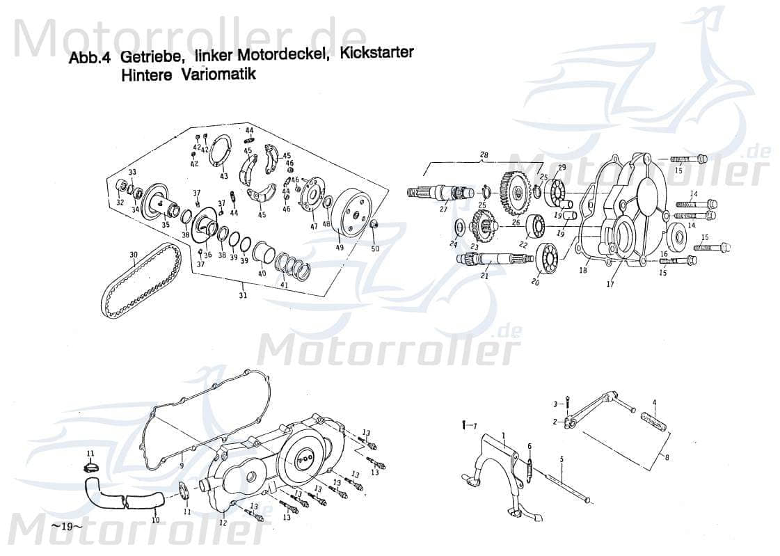 Hauptständer komplett Staender Standfuß PGO B2E146003A9