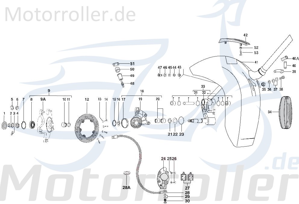 Bremssattel rot LML Kotflügel vorn SF534-0926