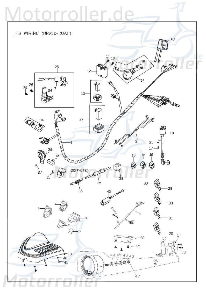 PGO Abdeckung Starterrelais Bugrider 250 Abdeckhaube Kappe B77011700000 Motorroller.de Deckel Schutz Verkleidung Platte Cover Buggy Ersatzteil Service