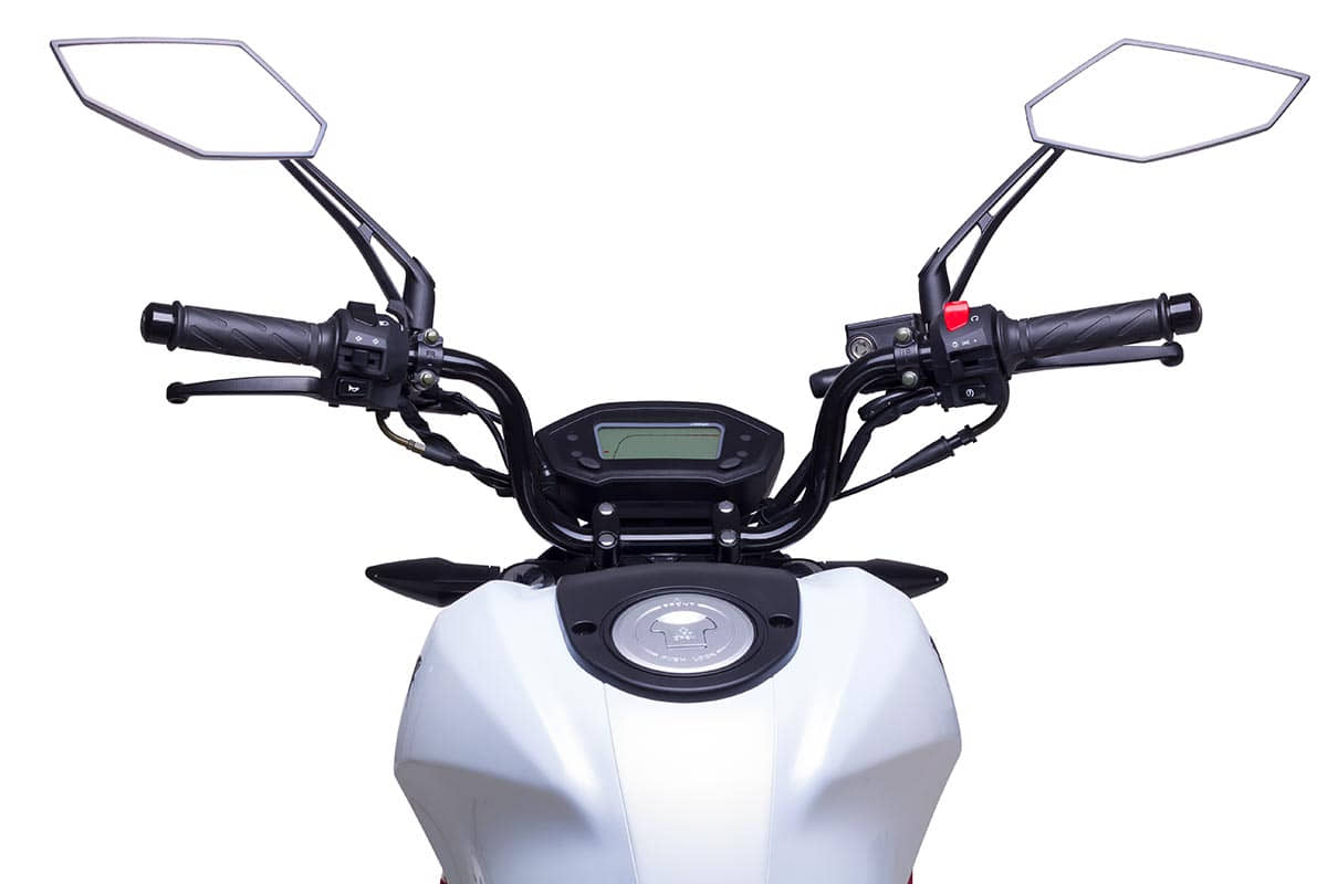 Motorrad Fighter 50 P-RS rot 25 km/h Euro 5 Schaltmoped Mokick Kleinkraftrad