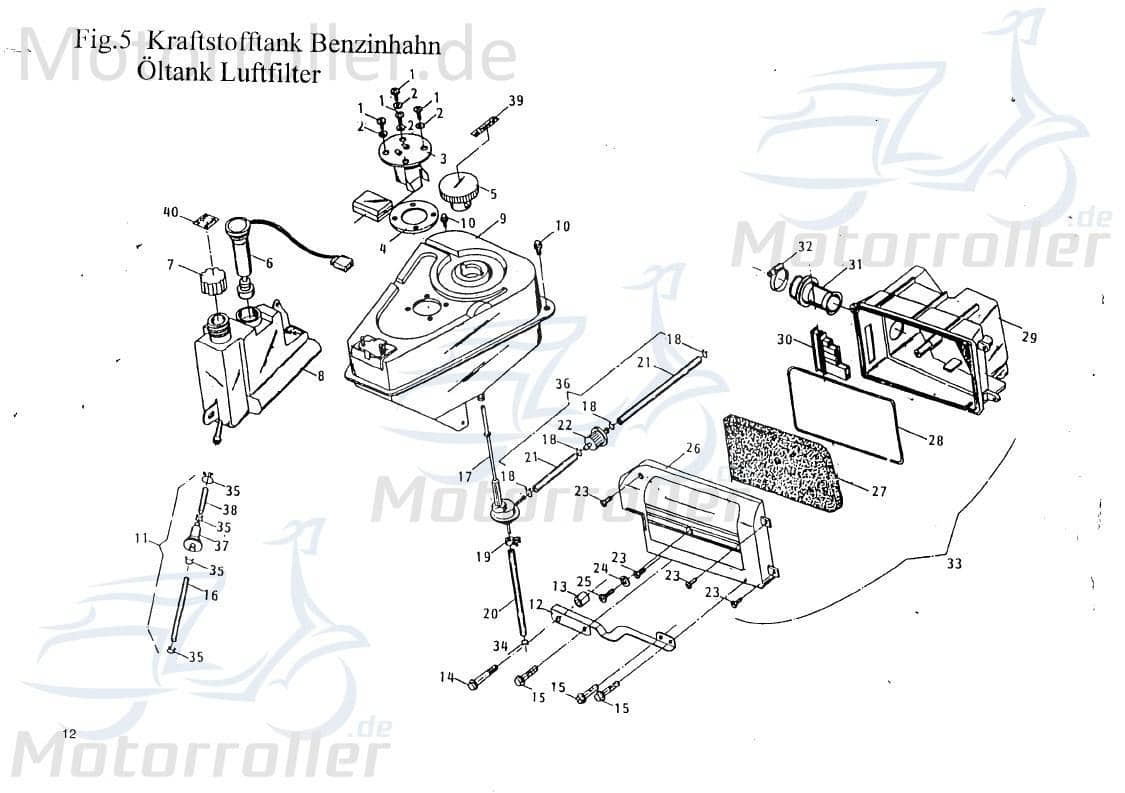 PGO Luftfilterdeckel 50ccm-2Takt Star 50 Luftfilterabdeckung B1000010622 Motorroller.de Luftfilterkasten- Luftfiltergehäusedeckel PGO 50ccm-2Takt