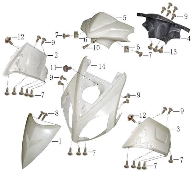 Frontverkleidung links schwarz Regenschutz 706318