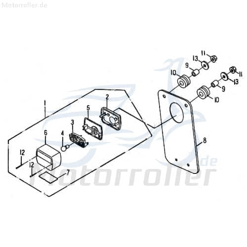 Adly Blinker links rechts vorn hinten Blinklicht 272ccm 4Takt Motorroller.de Signalleuchte Blinkleuchte Fahrtrichtungsanzeiger Blinkleuchten Winker