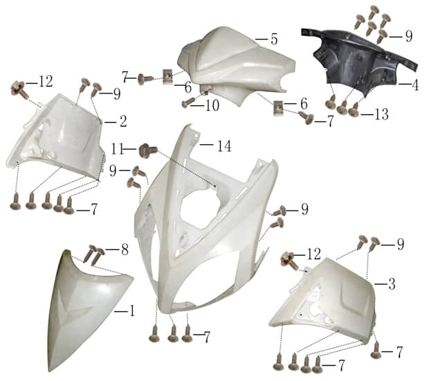Tachometerverkleidung Frontverkleidung 705339