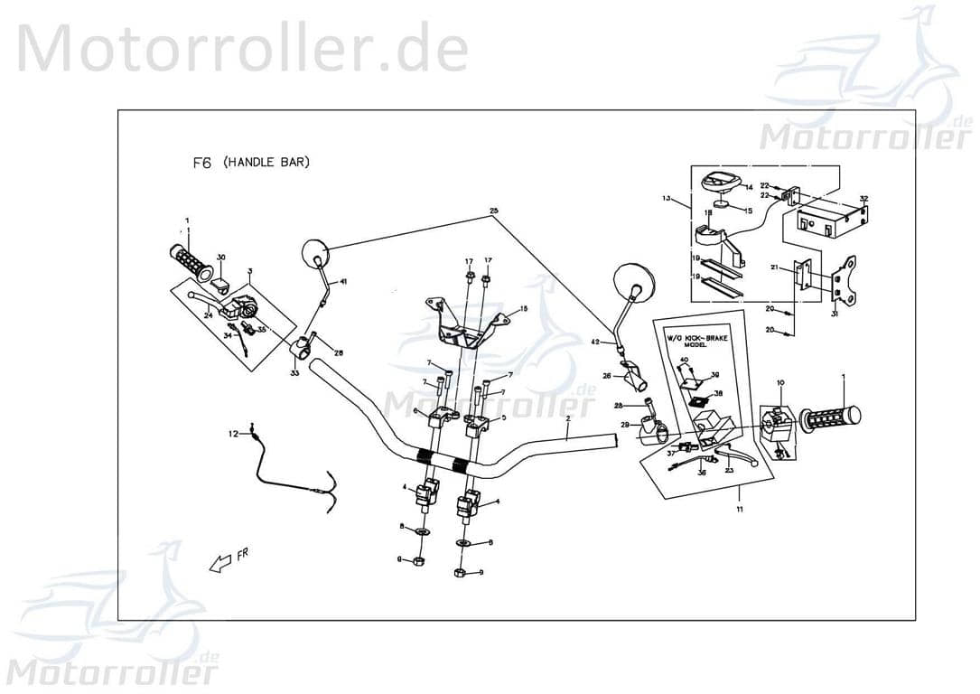 PGO Bremslichtschalter rechts X-Rider 90 Bremsschalter Quad X054H090000 Motorroller.de Stop-Schalter Bremslicht-Schalter Stoplichtschalter ATV UTV