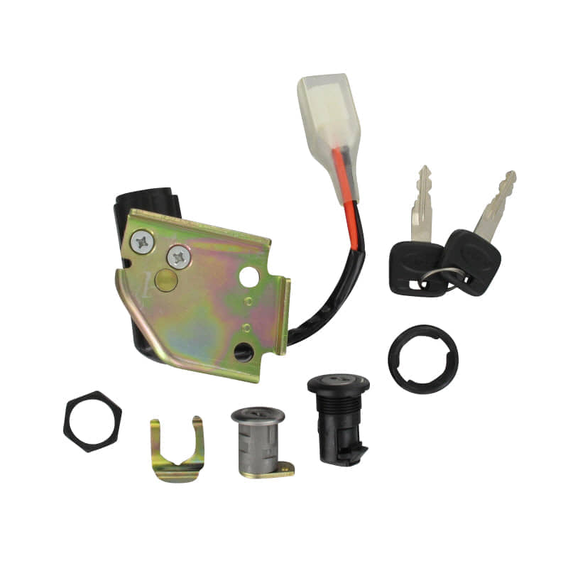 PGO Schlosssatz T-Rex 50 Zündschloss Tank-Deckel 50ccm 2Takt Motorroller.de Tankverschluss Tank-Verschluss Schloss-Set Zünd-Schloss Schlossgarnitur