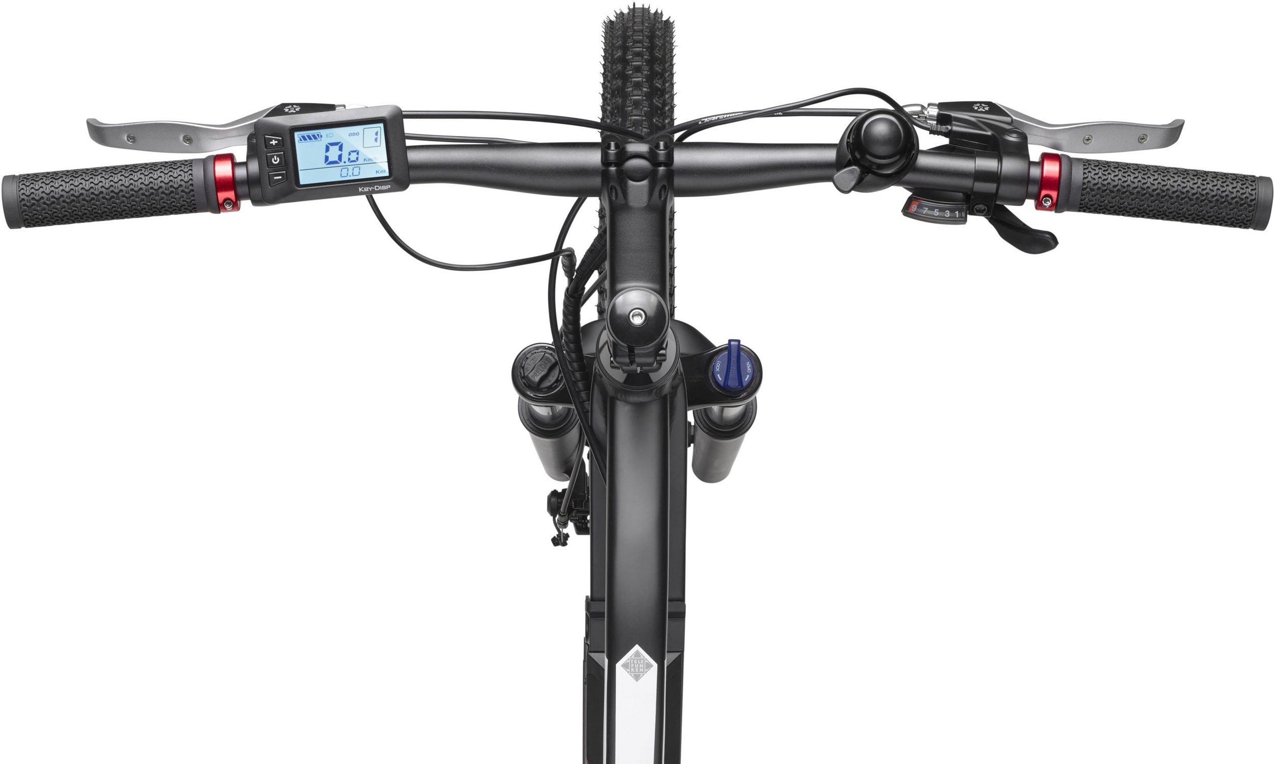 E-Bike Telefunken M924 Aufsteiger Elektrofahrrad MTB-Pedelec anthrazit-rot 29" RH 48cm E-Fahrrad Mountainbike