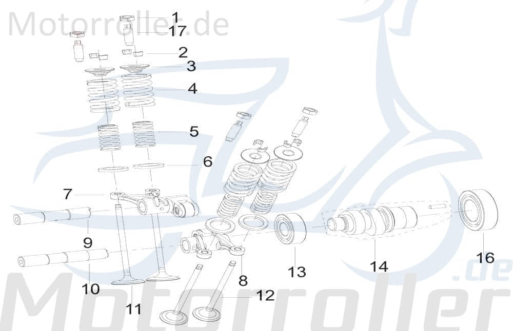 Kreidler Insignio 250 DD 2.0 Einlassventil 750531 Zylinderventil Motorventil Motorroller Scooter Original Ersatzteil