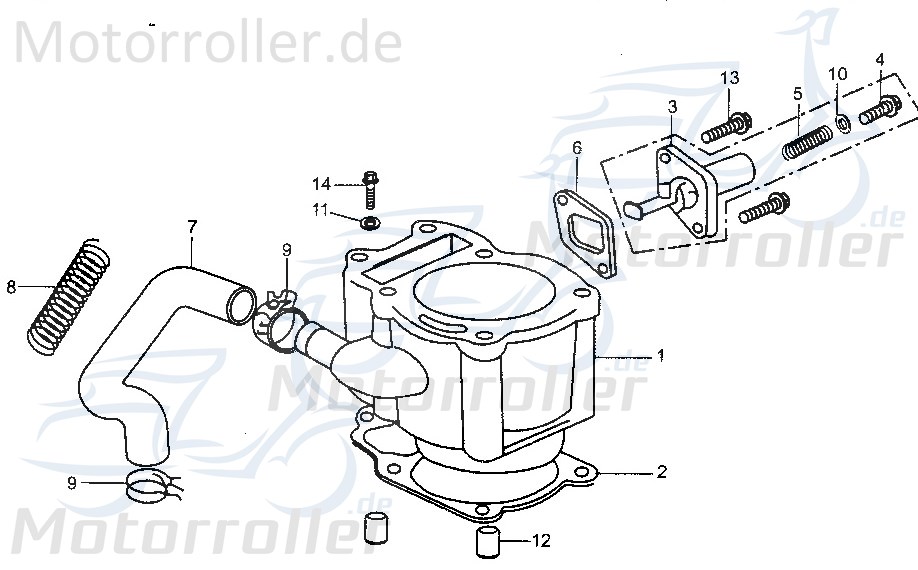 Klemmschelle Tongjian Strassenbuggy 250 Sport 250ccm 4Takt Motorroller.de Halter Halteclip Klemme Straßenbuggy 250 Ersatzteil Service Inpektion