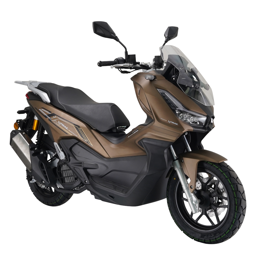 Motorroller Fighter 125 XT braun-schwarz Euro 5 100 km/h Scooter Roller Leichtkraftrad 125er