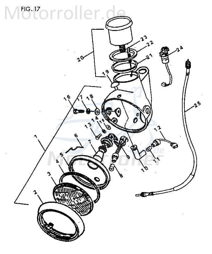 Jincheng Monkey JC 50 Schlosssatz 46700-A0300-K Motorroller.de Zündschloss Tankdeckel Schlössersatz Zündung Minibike Poketbike