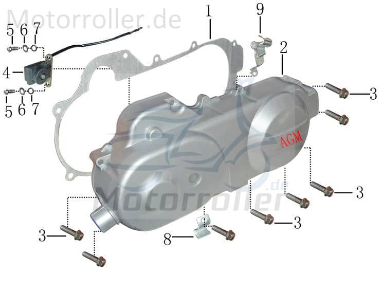 Dichtung Motorgehäusedeckel links 10Zoll YYGY0500802