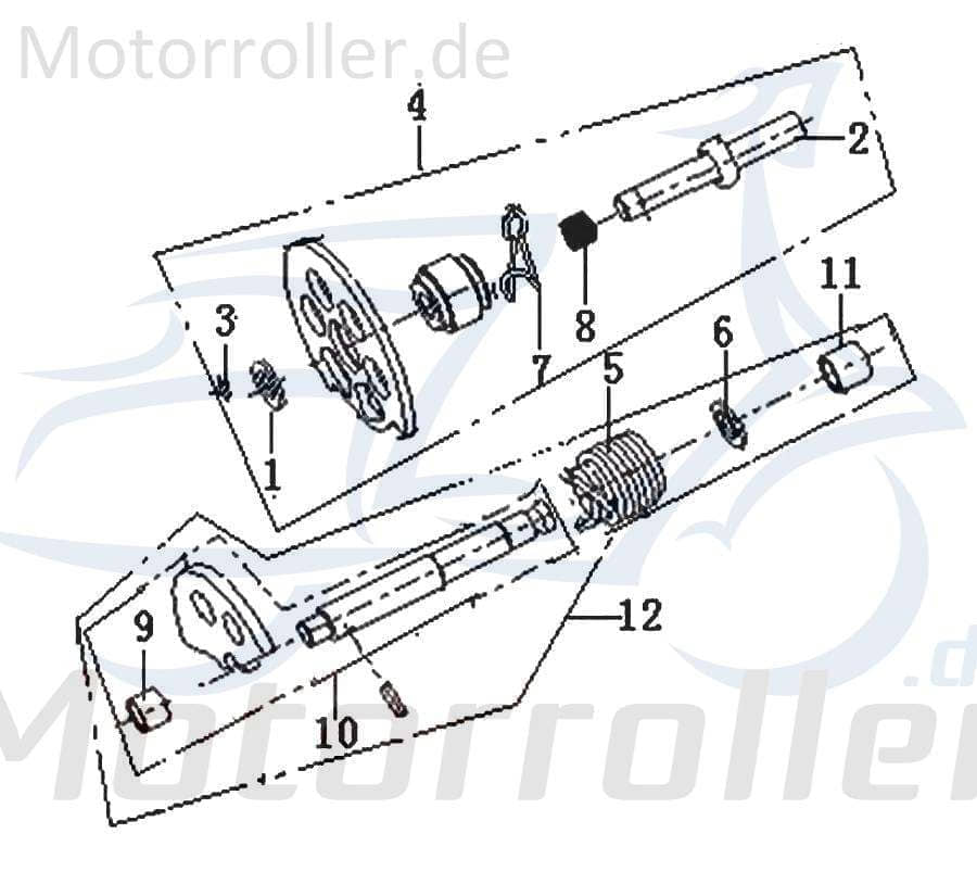 Keeway Focus 125 Kickstarter Roller 125ccm 4Takt KW-1119020 Motorroller.de 125ccm-4Takt Scooter Ersatzteil Service Inpektion Direktimport