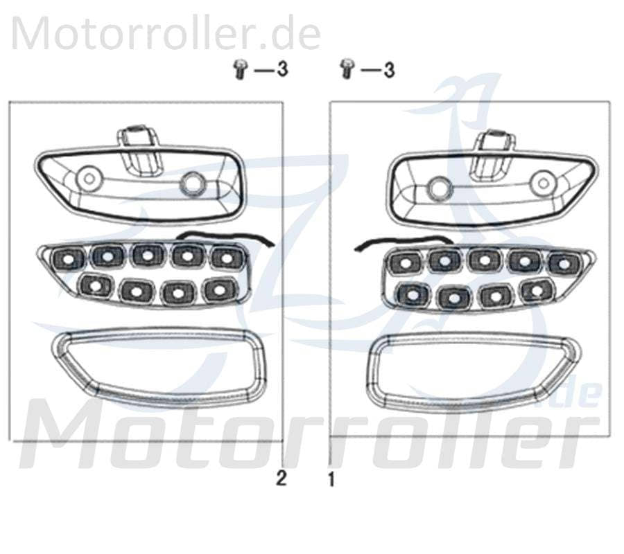 Kreidler Galactica 3.0 LC 50 DD LED Blinker rechts 741477 Motorroller.de Original Scooter Ersatzteil