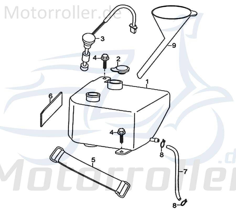 Kreidler Florett RMC-F 50 Öltank Öl-Tank 50ccm 2Takt 86782 Motorroller.de Oil-Tank Oiltank Schmiermitteltank Schmiermittel-Tank Scooter