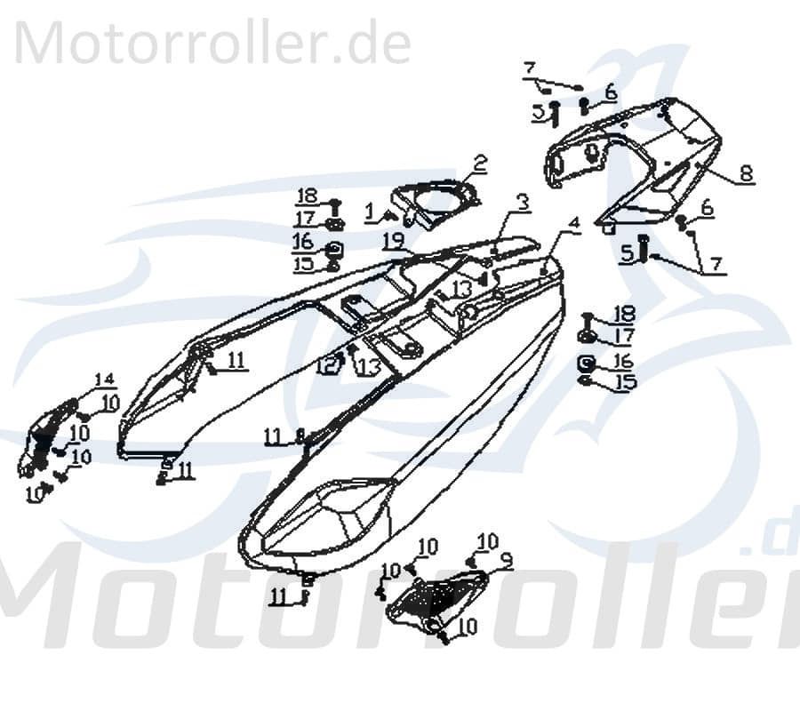 Kreidler Vabene 50 Dekor Aufkleber Roller 50ccm 2Takt 732016 Motorroller.de Sticker Deko-Sticker Deko-Aufkleber 50ccm-2Takt Scooter SMC Ersatzteil