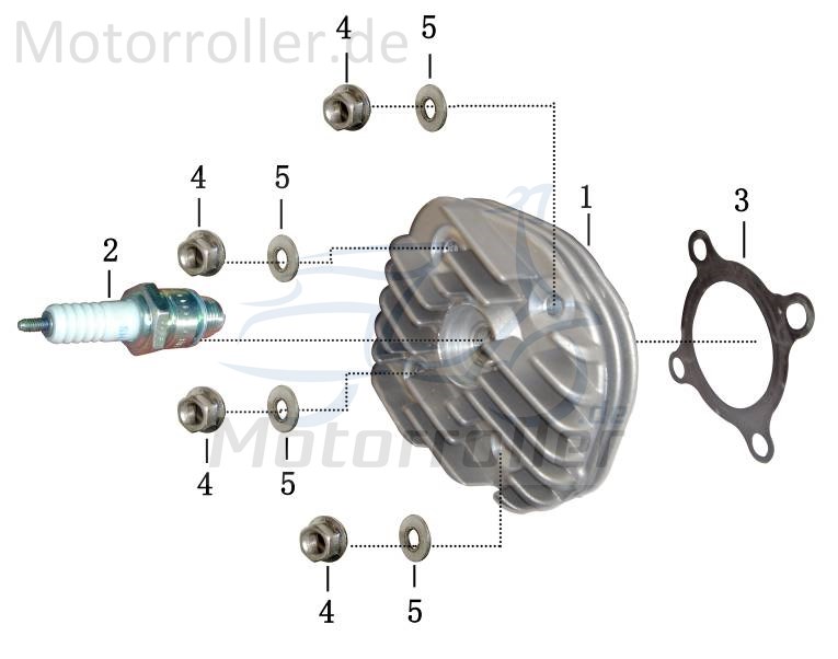 Zylinderkopf 2Takt 50ccm Zylinder-Head 7.841.352/3