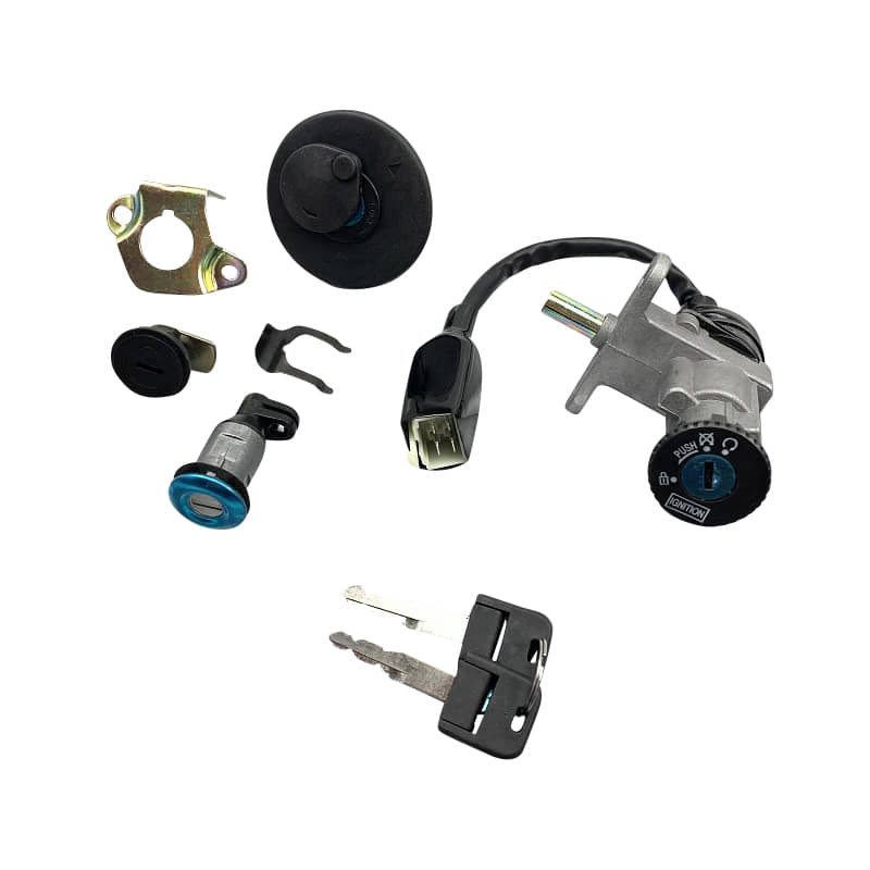 Schlosssatz neue Version AGM Fighter 50 One 50ccm 2Takt Motorroller.de Tankverschluss Tank-Verschluss Tank-Deckel Schloss-Set Zünd-Schloss 50ccm-2Takt