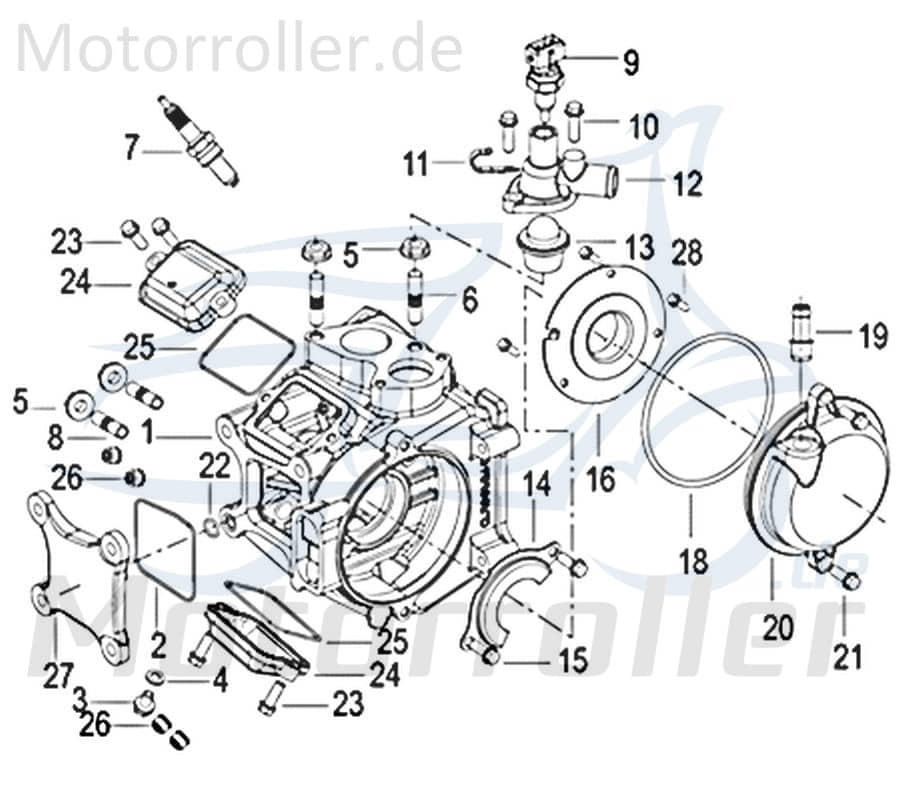 Kreidler Insignio 250 DD 2.0 O-Ring 60x78x1,8 750525 Motorroller.de Dichtring Dichtungsring Ventildeckel Scooter