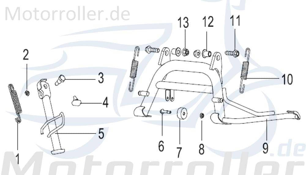 Kreidler Insignio 250 DD FEDER 250ccm 4Takt 58502K010050 Motorroller.de Schwingungsdämpfer Dämpfung Ausgleichsfeder Abfederung Masseausgleich Scooter