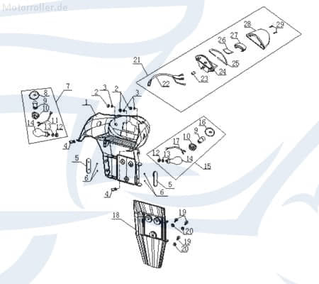 CPI Oliver 50 City Kennzeichenhalter 50ccm 2Takt 730557 Motorroller.de Nummernschildhalter Kennzeichen-Halter Kennzeichenhalterung Kennzeichenträger