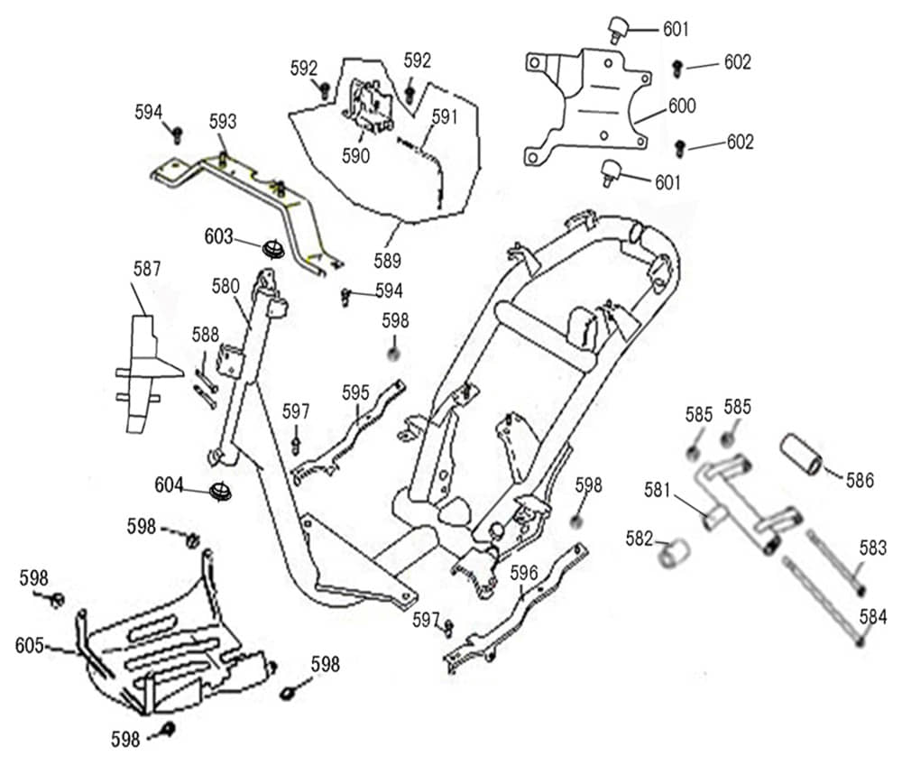 AGM GMX 460 Sport Halter Hupe 50ccm 4Takt 38101-KY3-9000 Motorroller.de Hupenhalterung Scooter Ersatzteil Service Inpektion Direktimport
