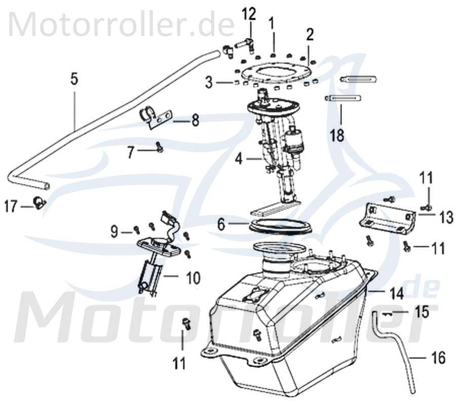 Schlauchhalter 125ccm 4Takt Jonway Insignio 250 DD für 750216 Motorroller.de Gummiclip Benzinschlauch Halteröse 125ccm-4Takt Scooter Kreidler Moped