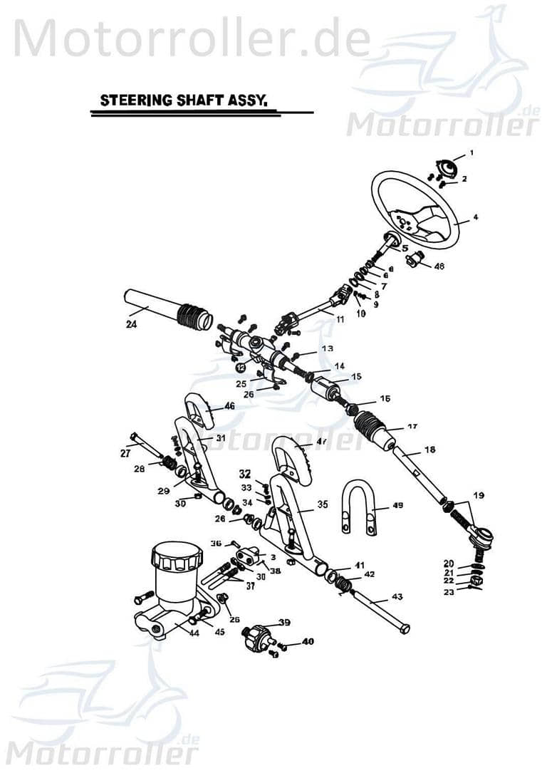 Bolzen Bremspedal B5404230000 von PGO