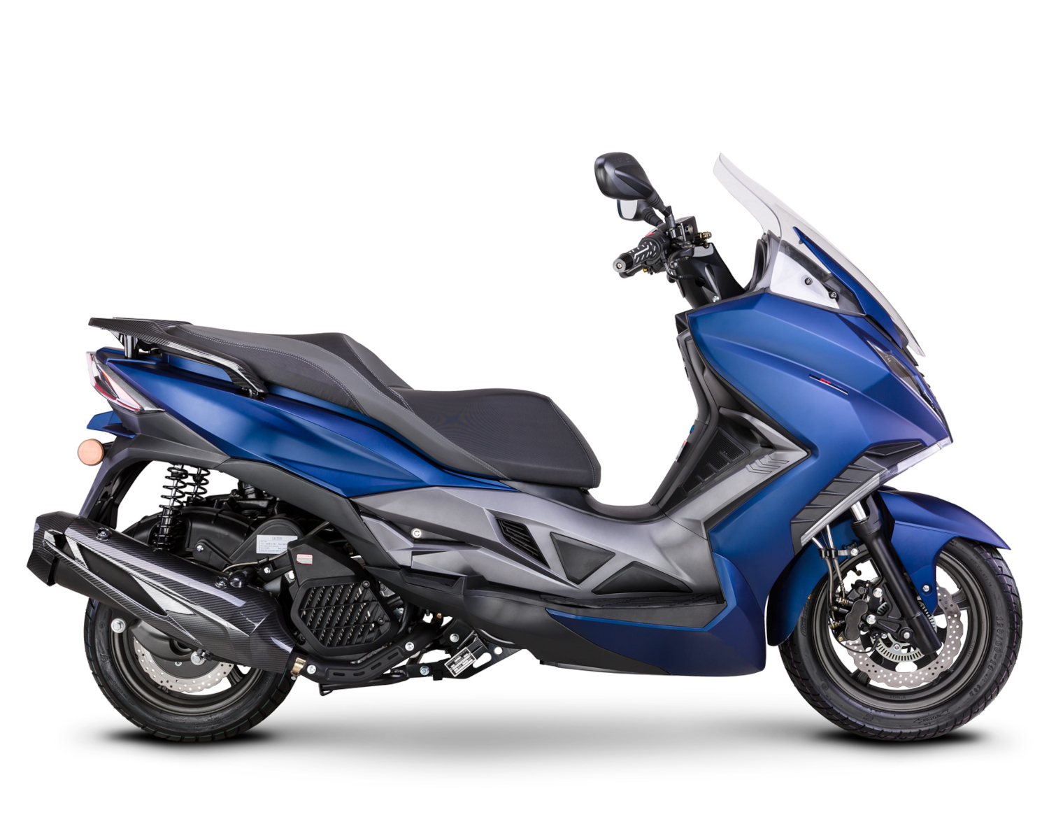 Motorroller Fighter 125 R GT Max blau 95 km/h 4-Ventiler Euro 5+ Großraumroller Leichtkraftrad Scooter 125ccm