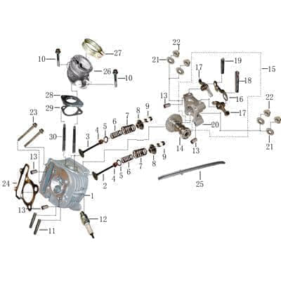 Rex Milano 125 Auslassventil Motorventil 125ccm 4Takt Motorroller.de Abgasventil 152QMI YY125QT-28 125cc 4T GY6 Ventil Motor-Ventil