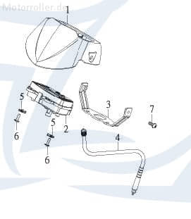 Exploroer Titan 300 Tachometer ATV 270ccm 4Takt 55510-CEW-01 Motorroller.de Geschwindigkeitsmesser Geschwindigkeitsanzeige Speedometer kmh-Anzeige UTV