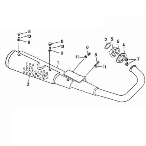 Auspuffring Auspuff Quad ATV 170ccm 4Takt SMC 170 92303