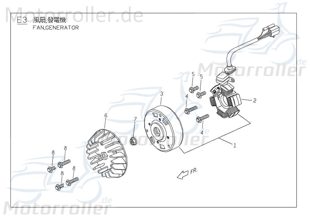 PGO Bundschraube M6x12mm Star 50 Flanschschraube 50ccm 2Takt Motorroller.de Maschinenschraube Flansch-Schraube Maschinen-Schraube Bund-Schraube