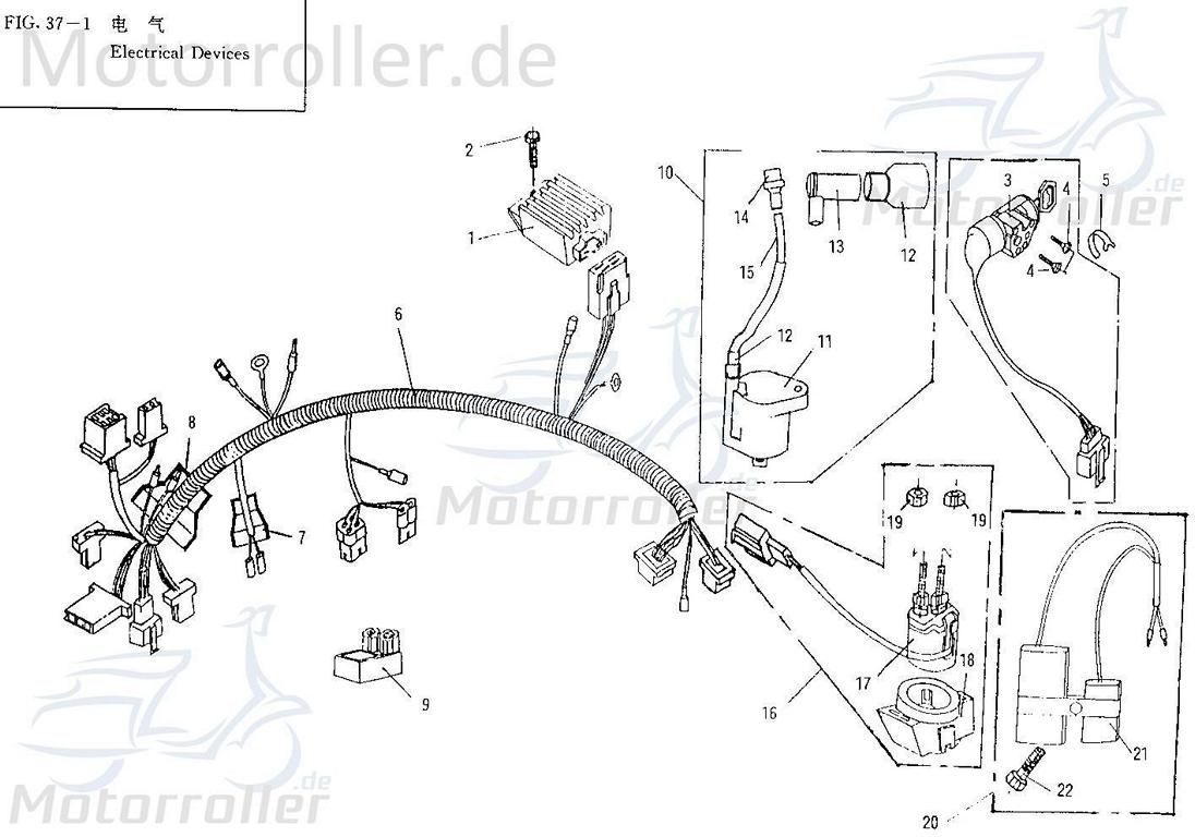 Sundiro Widerstand 20W 8.5 Ohm XDZ 50 A Phoenix 50ccm 2Takt Motorroller.de Vorwiderstand Widerstandskomponente Widerstands-Komponente 50ccm-2Takt