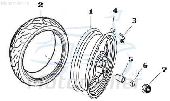 Buchse Radachse vorn 20x18x5mm Hinterrad AGM 125ccm 4Takt Motorroller.de Hülse Distanzhülse Lagerbuchse Distanz-Hülse Distanzbuchse Passhülse 152QMI