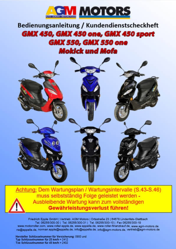 Bedienungsanleitung von AGM-MOTORS Buch 572429