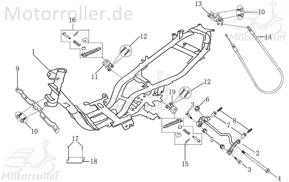 Druckfeder 40x14,5x2,5mm Spiralfeder Jonway 1110401-1