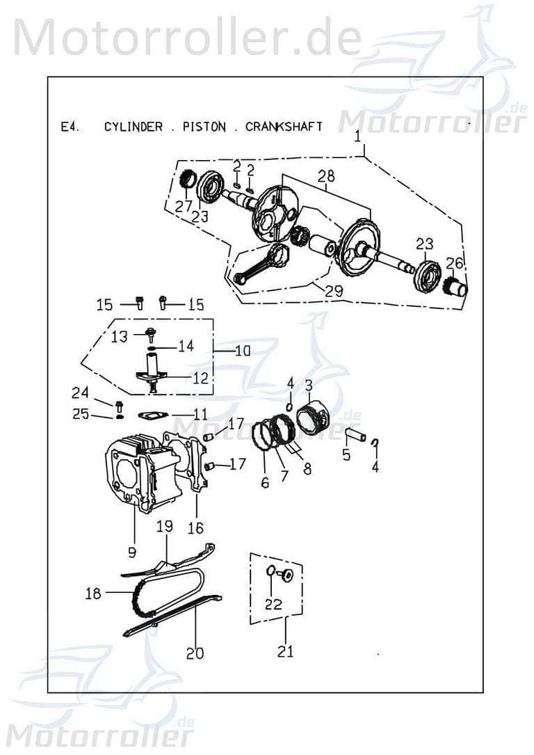 Kolben Piston PGO C50670120001 Motorroller.de