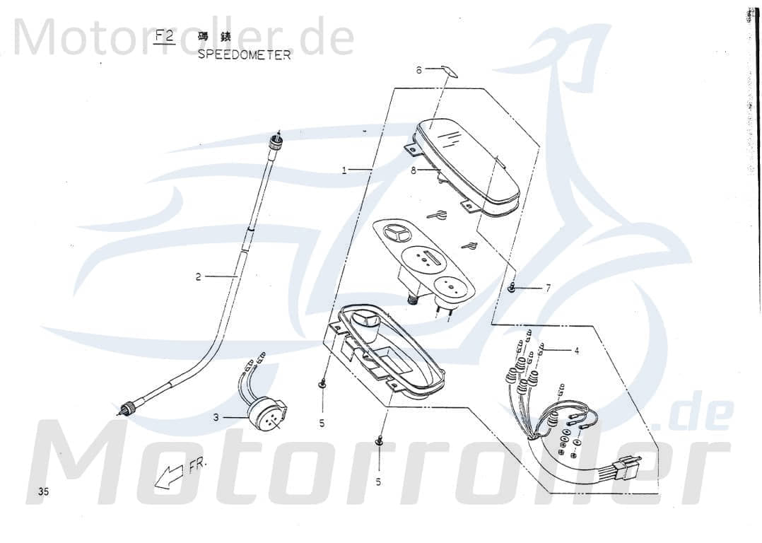 Tachometer komplett Speedometer PGO P15610000001