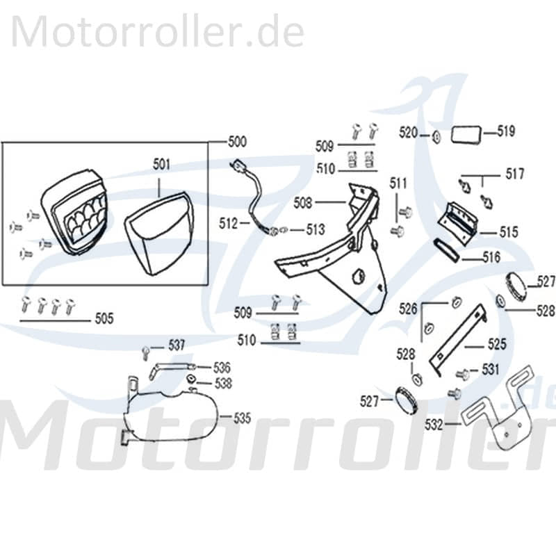 Kreidler Flory 50 125 Classic Kennzeichenhalter 740153 Motorroller.de Nummernschildhalter Kennzeichen-Halter Kennzeichenhalterung Kennzeichenträger