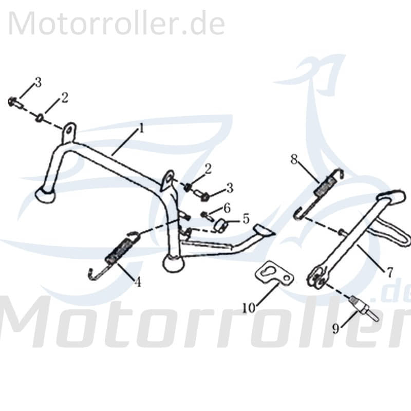Rex INSIGNIO 125 DD Hauptständer Roller 125ccm 4Takt 702147 Motorroller.de Zweibeinständer Roller-Ständer Rollerständer Mittelständer Stand-Fuß