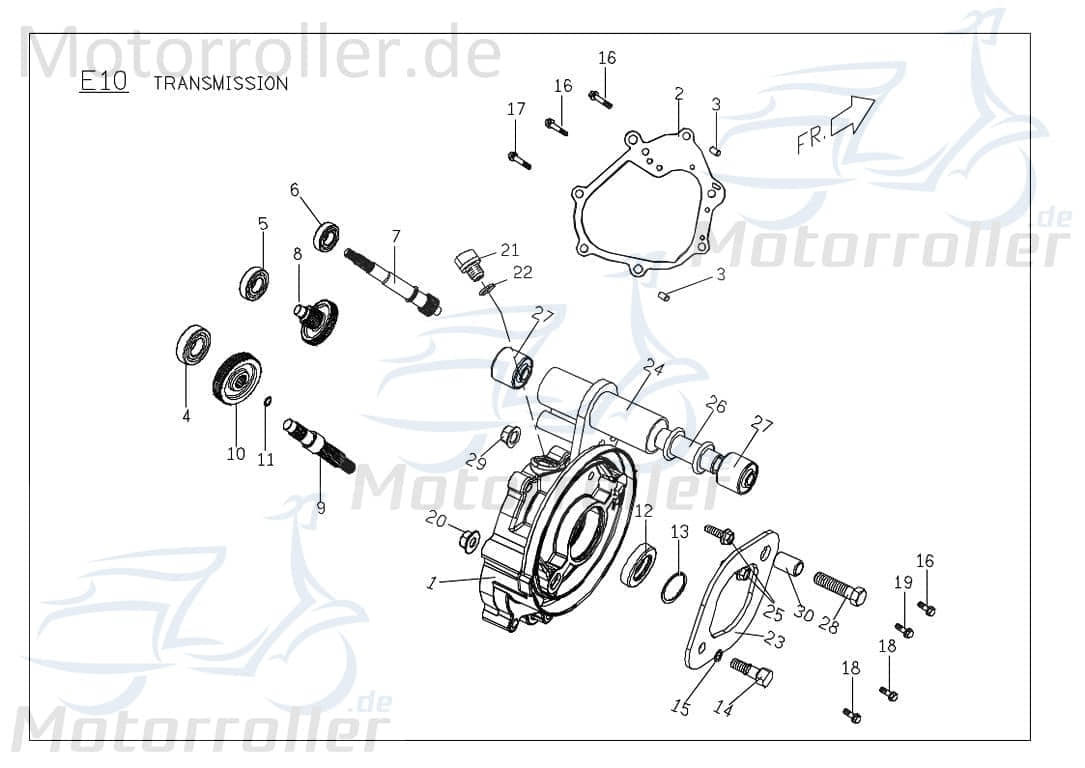 PGO Bugrider 200 Haltebügel Verstärkungshalter Motor Träger 200ccm 4Takt B54861216002 Motorroller.de Halterung Befestigungsbügel Halteblech Buggy