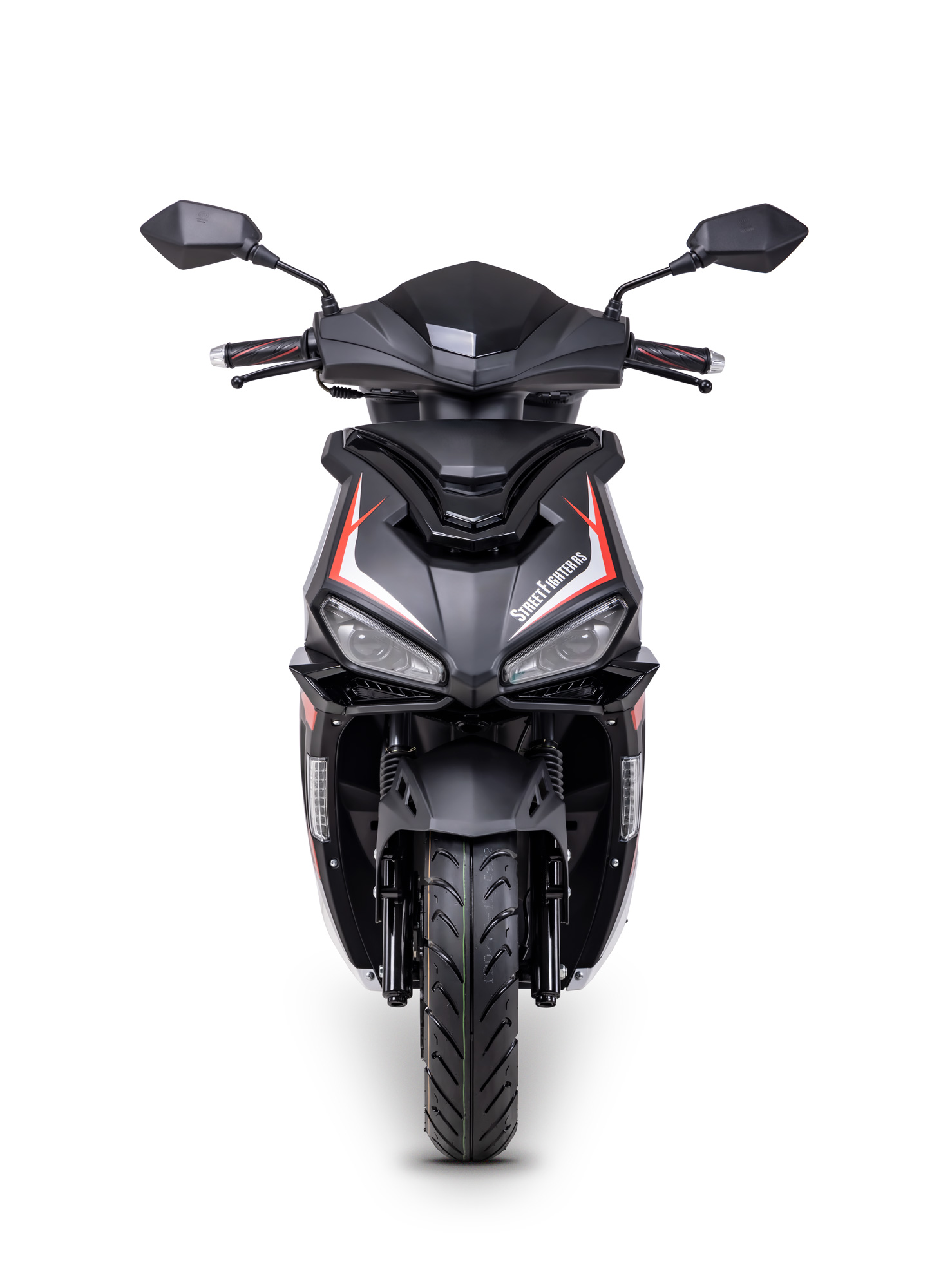 Motorroller Fighter R 777 Sport schwarz-silber 45 km/h Euro 5 mit Topcase Scooter Mokick Roller