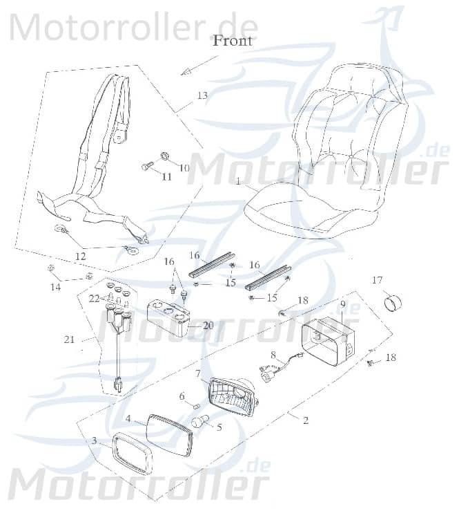 Scheinwerfer komplett Front-Scheinwerfer 33100-168-00A