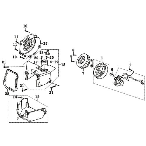 Dichtung Gebläsegehäuse 4Takt 50ccm 86204
