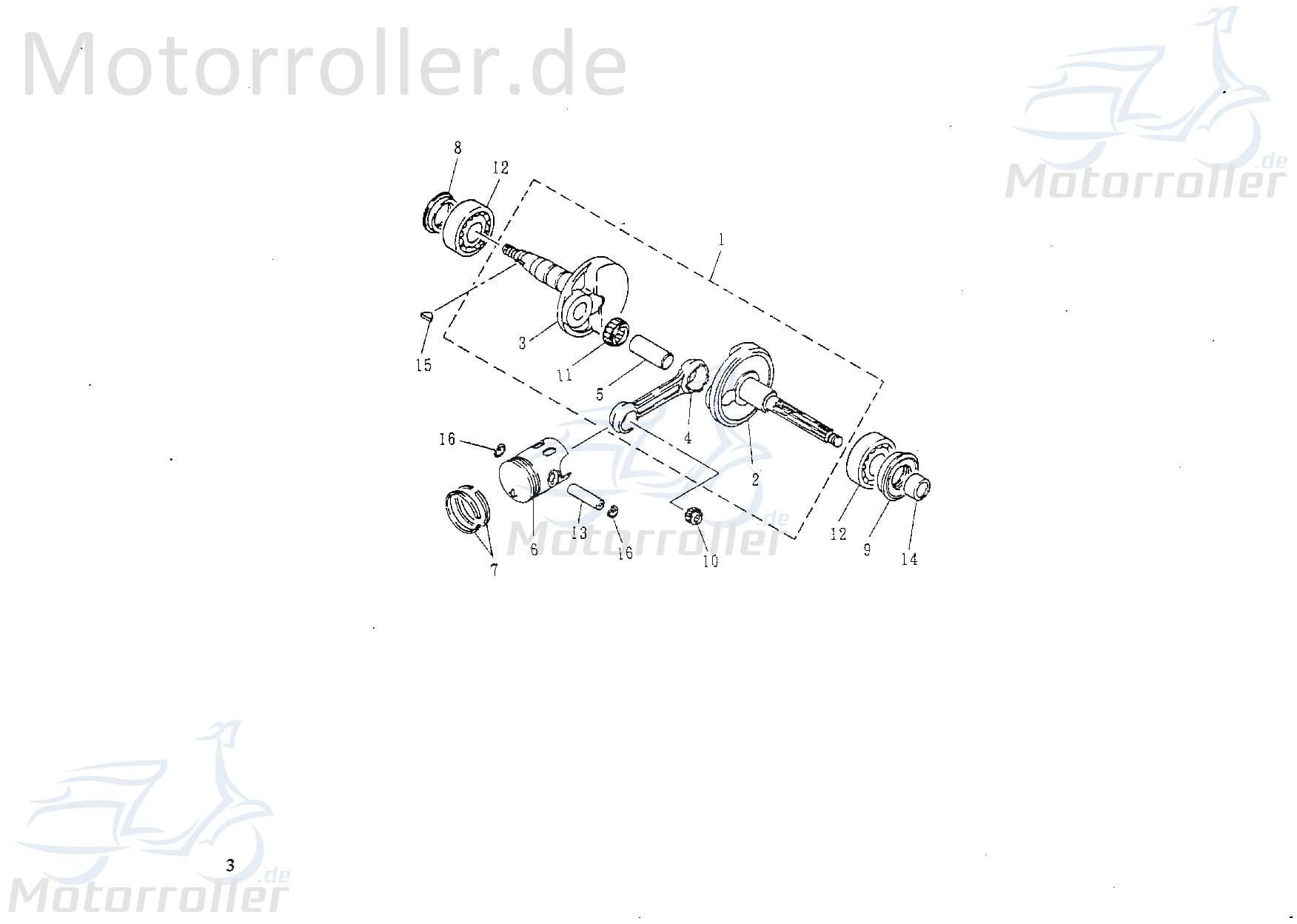 Rex Quad 50 Kolben Satz 50ccm 2Takt Motorkolben Motorroller.de Set ATV 50cc 2T Piston Kit Kolbensatz Kolben-Kit